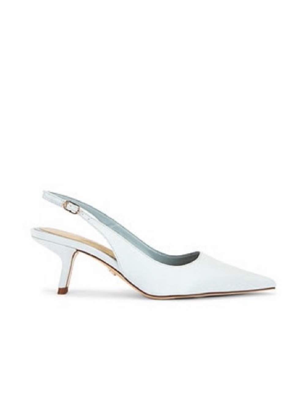 Sam Edelman White Pointed Slingback Kitten Heel
